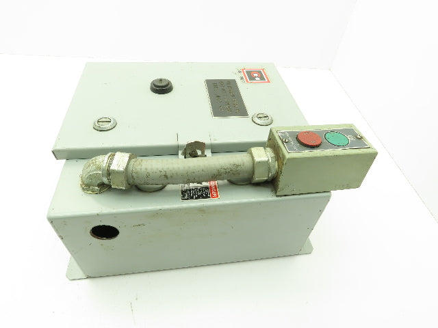 Cutler Hammer ECN0708CAA Pushbutton Motor Control Station Enclosure Box 12x12x6"