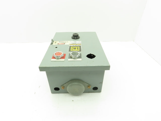 Square D Pushbutton Motor Control Station Enclosure Box 11x8x6"