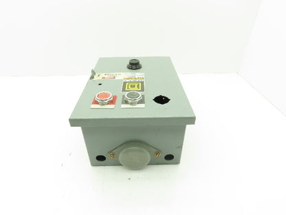 Square D Pushbutton Motor Control Station Enclosure Box 11x8x6"