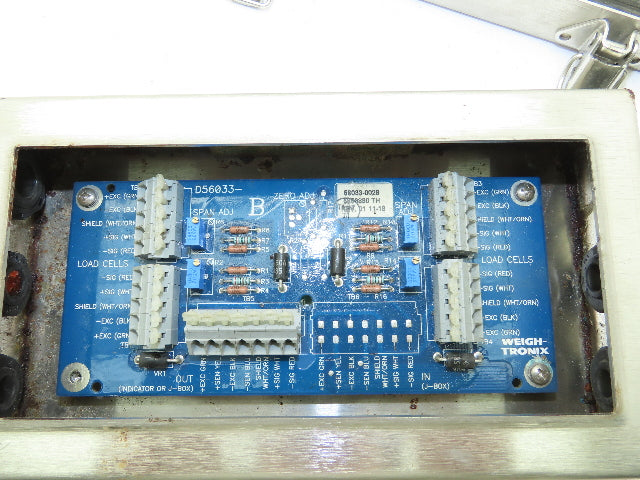 Avery AWT15-501063 Weigh-Tronix 4-Weigh Bar Summing Board Stainless Junction Box