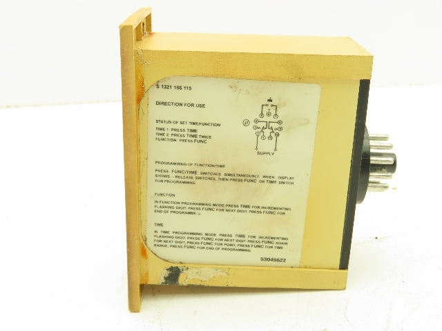 Carlo Gavazzi S-1321166-115 Programmable Quartz Timer 3-Digit LED 11-Pin 115V