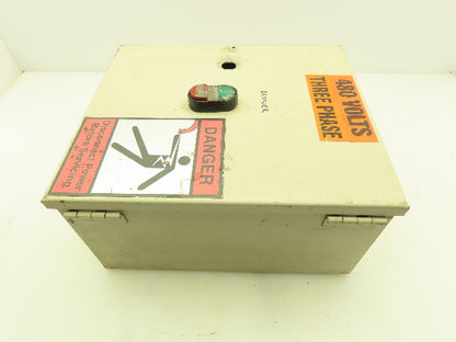 Allen Bradley Combination Motor Starter Overload 3 Ph 600V 12A 27A Enclosure