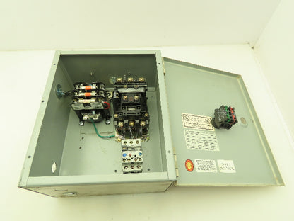 Allen Bradley Combination Motor Starter Overload 3 Ph 600V 12A 27A Enclosure