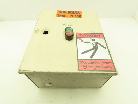 Allen Bradley Combination Motor Starter Overload 3 Ph 600V 12A 27A Enclosure