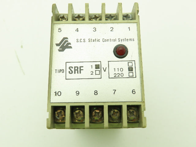 Static Control Systems M 127-1 Tipo SRF Relay 110V SRF1