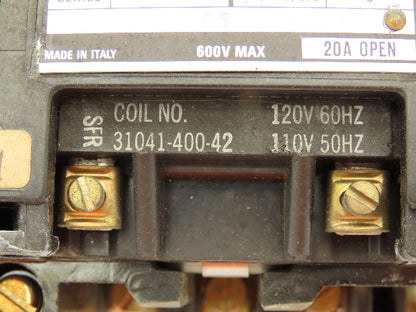 Square D 8502SB02 Motor Starter Contactor Size 0 120V Ser A 120V Coil Lot of 4