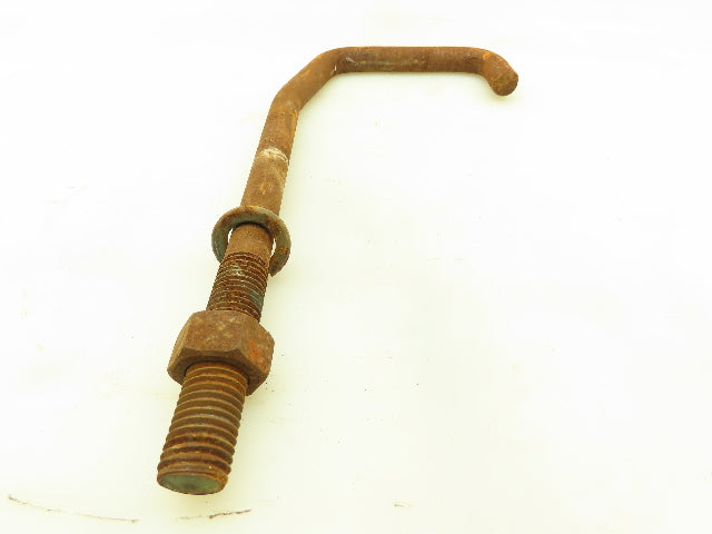 Crane Rail Bolts 11/16" Rod 3/4"-10 Threaded 11 1/2" Long 4" Hook Lot of 24