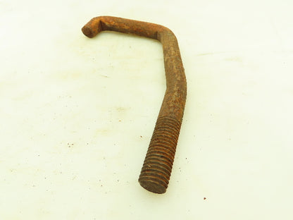 Crane Rail Bolts 11/16" Rod 3/4"-10 Threaded 8" Long 3" Hook Lot of 20