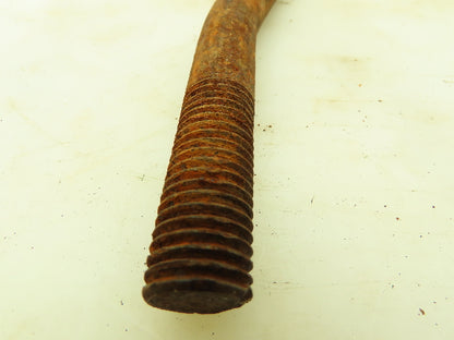 Crane Rail Bolts 11/16" Rod 3/4"-10 Threaded 8" Long 3" Hook Lot of 20