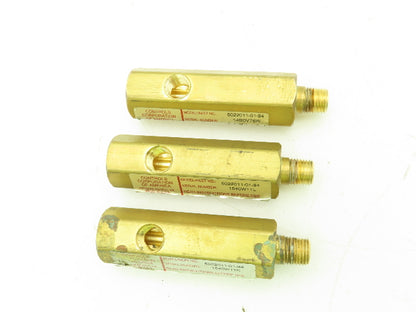 CONCOA 502-2011 Brass Purge Valve Left Side Inlet 1/4" NPT  Lot of 3