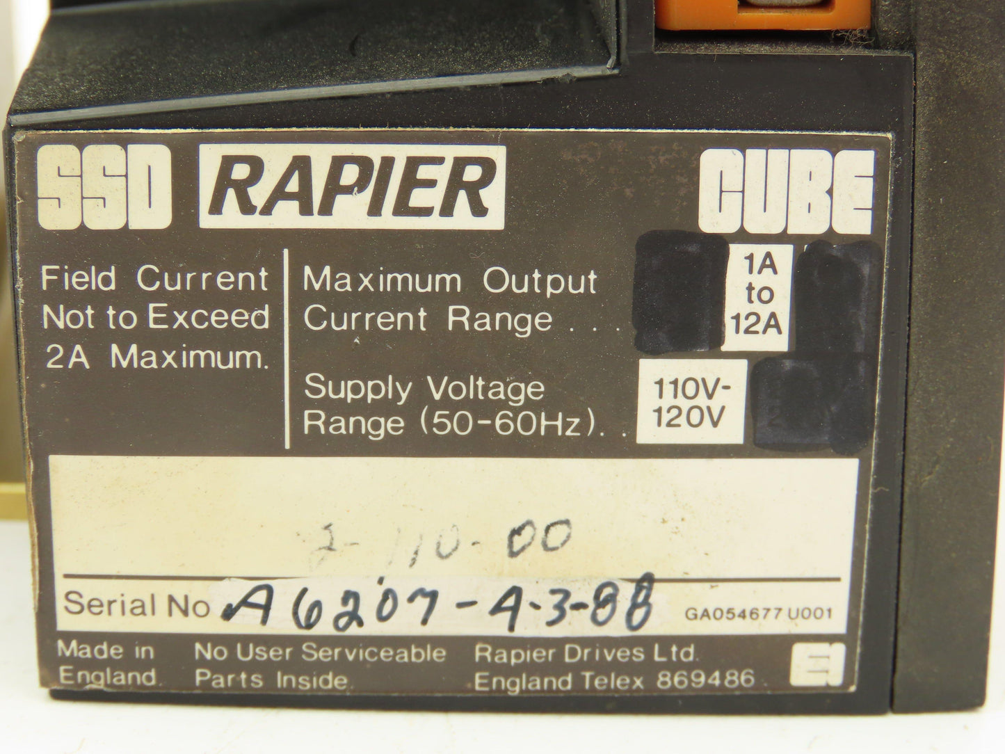SSD 505 Cube Rapier Drive 12A 120V Input