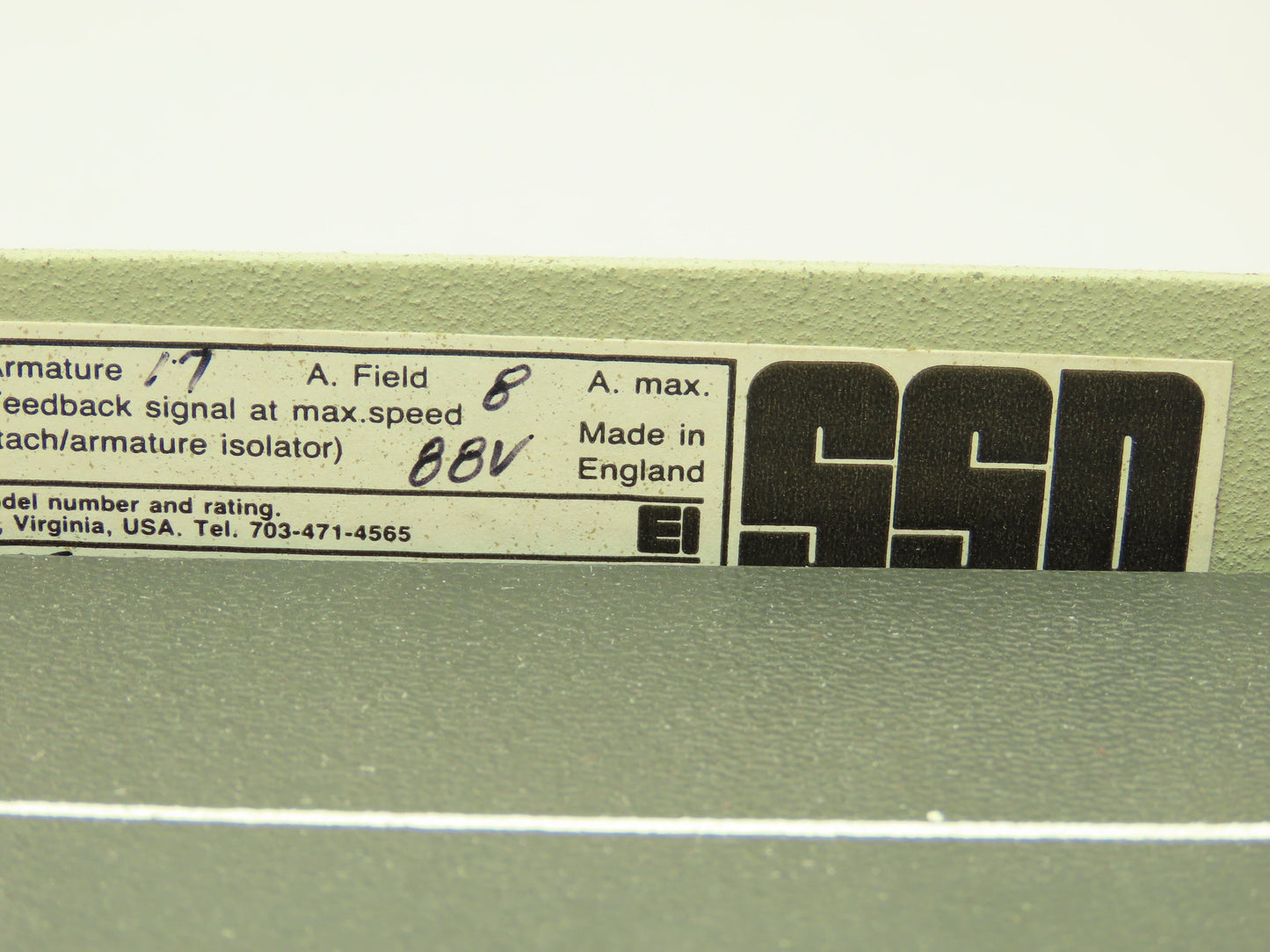SSD 54501708810881111000 Motor Speed Control VFD 460V 3 Phase Armature 17A