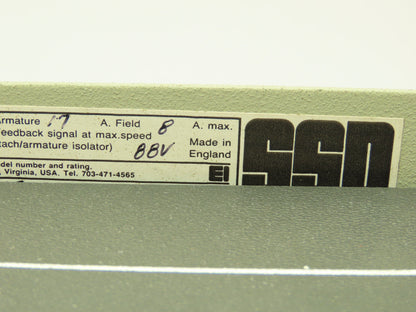 SSD 54501708810881111000 Motor Speed Control VFD 460V 3 Phase Armature 17A