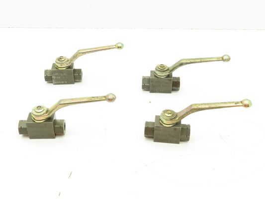 MHA Stauf Ball Valve Flow Control 7250 PSI Hydraulic 1/4" NPT Lot of 4