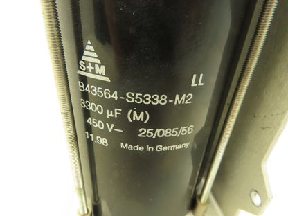 S + M B43564-S5338-M2 Electrolytic Screw Terminal Capacitor 3300uF 450V Lot of 2
