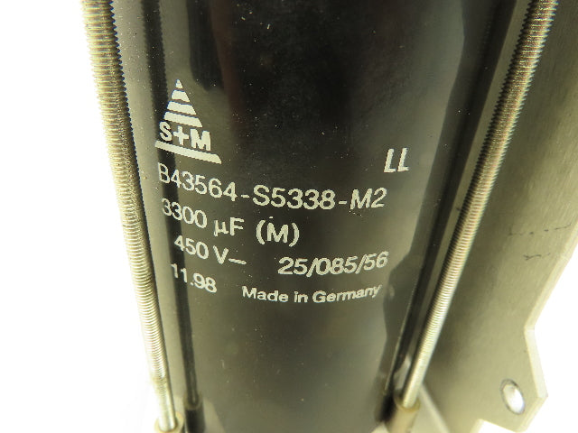 S + M B43564-S5338-M2 Electrolytic Screw Terminal Capacitor 3300uF 450V Lot of 2