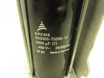 Epcos B43455-T5208-T2 Electrolytic Screw Terminal Capacitor 3300uF 450V Lot of 2