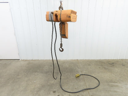 Acco Wright Way Electric Chain Hoist 1000 LB 1/2 Ton 16 FPM 1/2 HP 440V 13' Lift