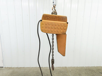 Acco Wright Way Electric Chain Hoist 1000 LB 1/2 Ton 16 FPM 1/2 HP 440V 13' Lift
