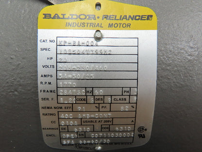 Baldor Electric Motor C Face 1770 RPM 20 HP 230/460V 3Ph Double Shaft 284TSC Fr