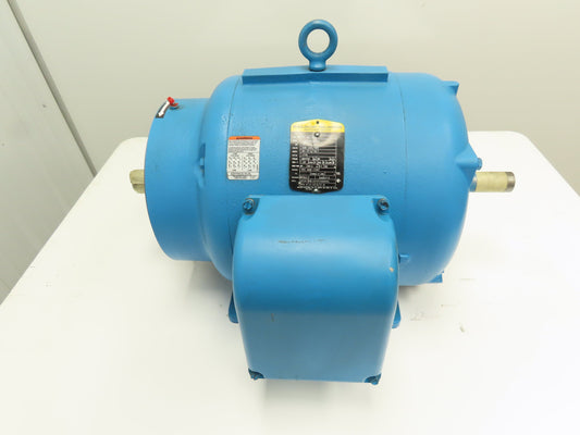 Baldor Reliance Electric Motor 15 HP 1775 ODP 230/460V 3 Ph 284TSC Double Shaft