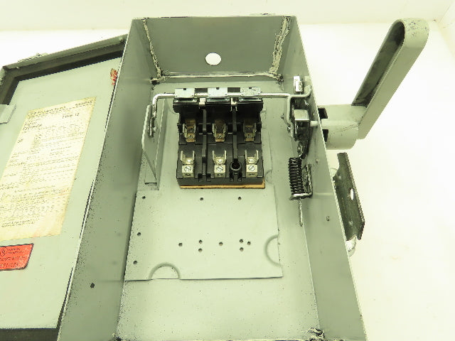 Siemens F321H I-T-E Safety Switch Disconnect Enclosure 30A 240VAC 3 Pole Fusible