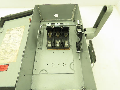 Siemens F321H I-T-E Safety Switch Disconnect Enclosure 30A 240VAC 3 Pole Fusible