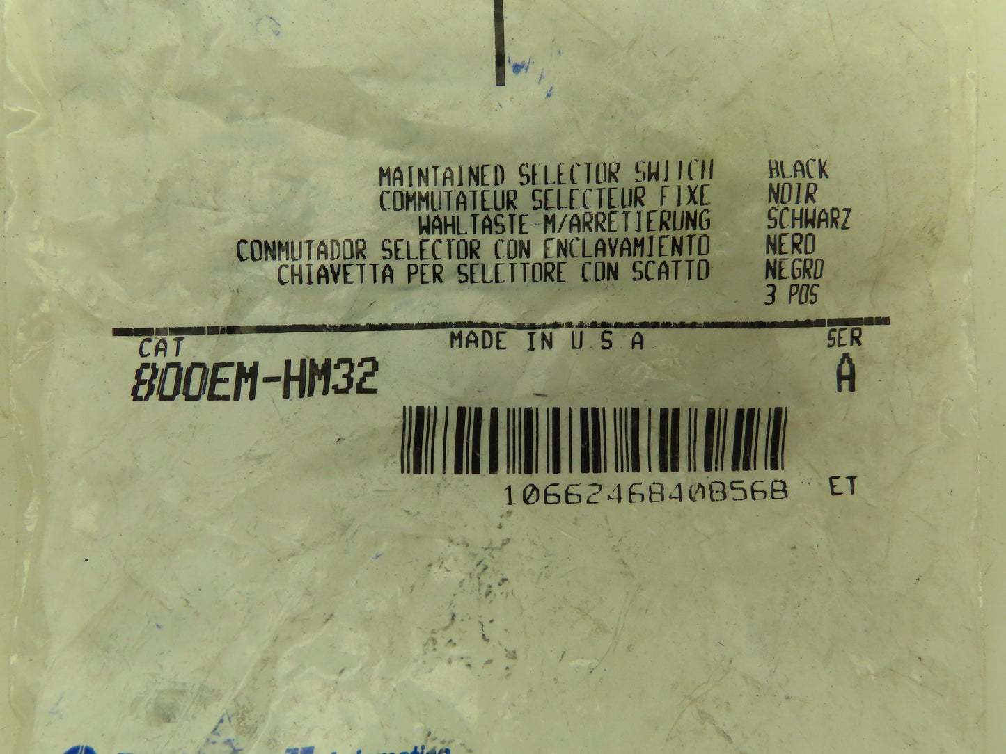 Allen Bradley 800EM-HM32 Ser A 3-Pos Maintained Selector Switch Black  Lot of 3