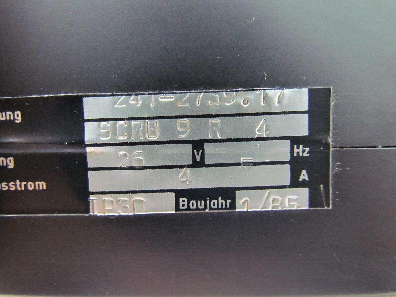 SCRU9-R4 Type 241-2739.17 SCRU 9 R 4 26V 4A.IP30 Electronic Device
