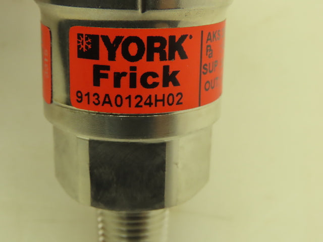 York Frick 913A0124H02 Pressure Sensor 0-500 PSI 9-30VDC 1/4" NPT
