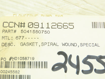 Flowserve 5041550750 Spiral Wound Gasket 677 Mtl 10.375" ID x 10.87" OD