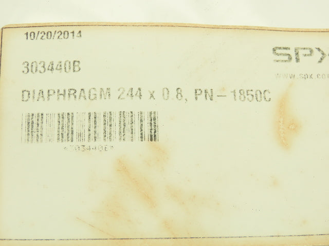 SPX 303440B Teflon PTFE Pump Diaphragm 9.56" OD  Lot of 2