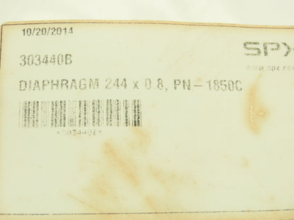 SPX 303440B Teflon PTFE Pump Diaphragm 9.56" OD  Lot of 2