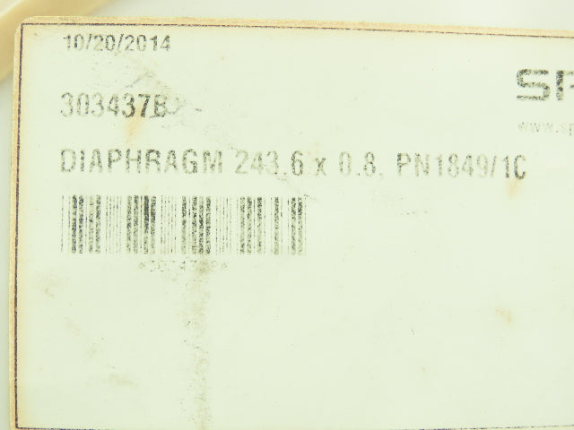 SPX 303437 Teflon PTFE Pump Diaphragm 243.6mm OD  Lot of 2