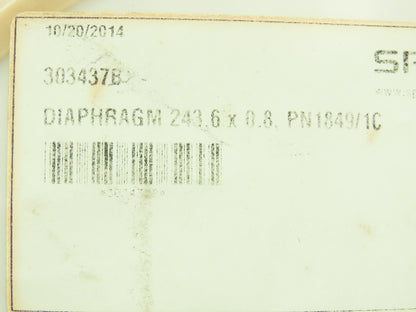 SPX 303437 Teflon PTFE Pump Diaphragm 243.6mm OD  Lot of 2