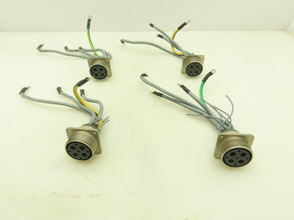 ITT Cannon 28SPL  4-Pin Female Connector Plug -for Indramat Controller  Lot of 4