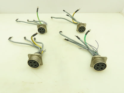 ITT Cannon 28SPL  4-Pin Female Connector Plug -for Indramat Controller  Lot of 4