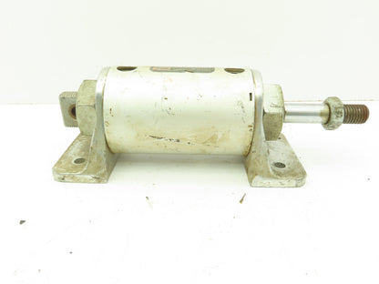 ARO Economair MQ2764-020 Pneumatic Air Cylinder 3" Bore 2" Stroke Foot Mount