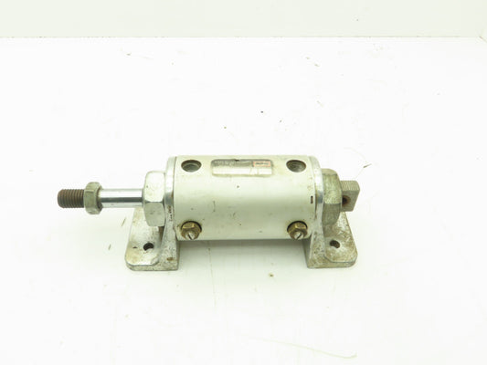 ARO Economair MQ2764-020 Pneumatic Air Cylinder 3" Bore 2" Stroke Foot Mount