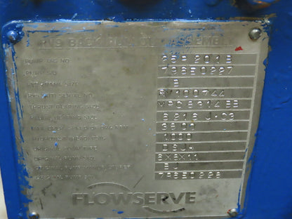 Byron Jackson 6X8X11H-DSJA Centrifugal Pump Flowserve RV9 Rebuilt