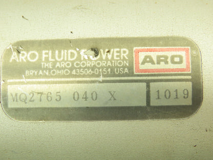 ARO Economair MQ2765-040 Pneumatic Air Cylinder 4" Bore 4" Stroke Pivot Bracket