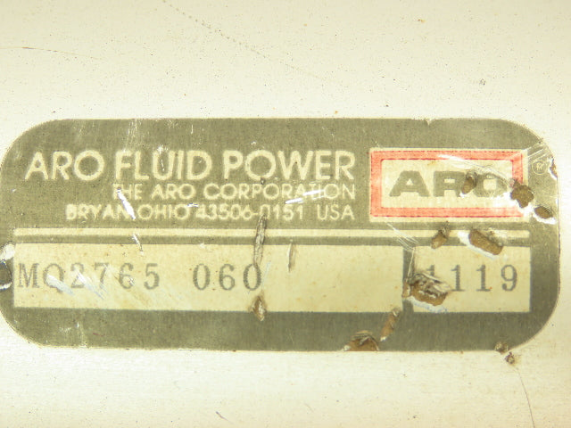 ARO Economair MQ2765-060 Pneumatic Air Cylinder 4" Bore 6" Stroke Tang Pivot Mt