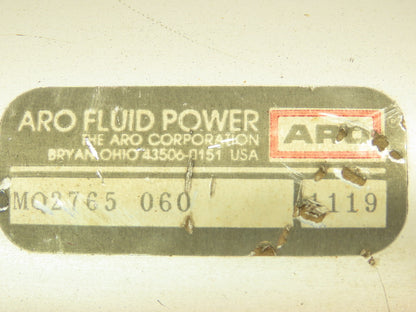 ARO Economair MQ2765-060 Pneumatic Air Cylinder 4" Bore 6" Stroke Tang Pivot Mt