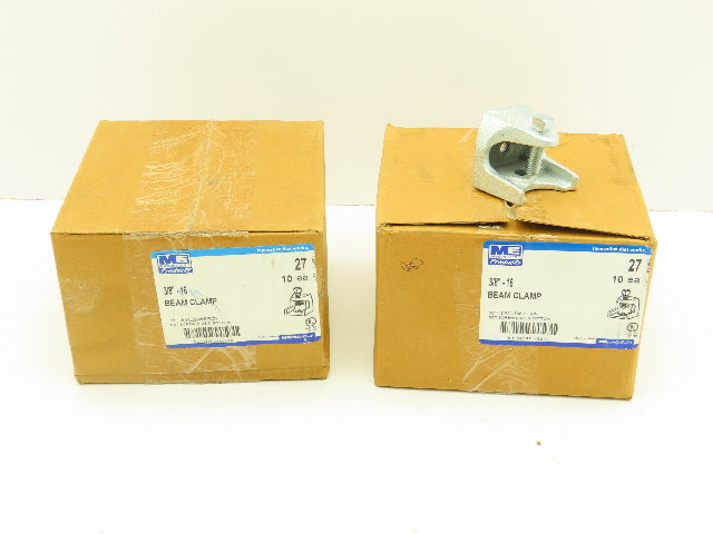 ME Madison Electric 502 Beam Clamp 3/8"-16 Galvanized Mall Iron 1" Jaw LOT OF 20