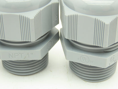 T&B CC-NPT-1-G Cable Gland Cord Connector Non-Metallic GRAY 1" NPT  Lot of 10