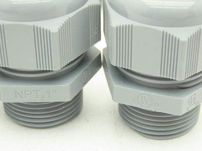 T&B CC-NPT-1-G Cable Gland Cord Connector Non-Metallic GRAY 1" NPT  Lot of 10