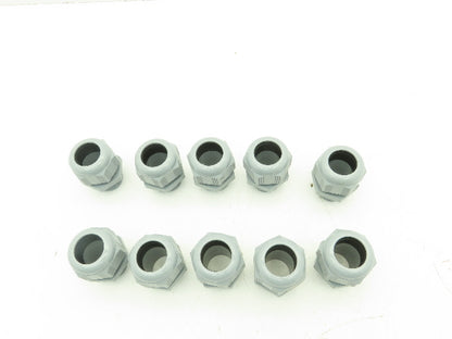 T&B CC-NPT-1-G Cable Gland Cord Connector Non-Metallic GRAY 1" NPT  Lot of 10