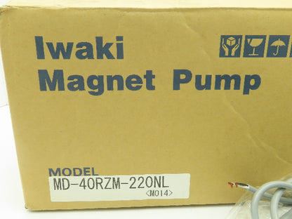 Iwaki MD-40RZM-220NL Magnetic Drive Water Pump Motor 1.5HP 1PH 220V 22L/Min