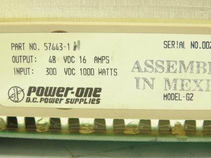 Power One 57443-1 Power Supply 48V 16A G2 Module