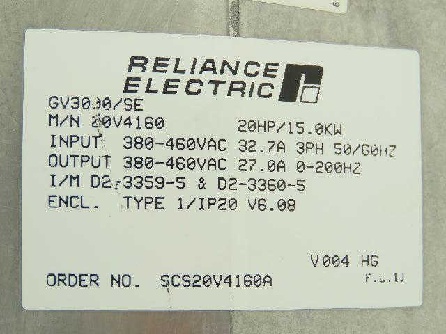 Reliance Electric GV3000/SE Sensorless Enhanced AC Drive Housing Heatsink ONLY